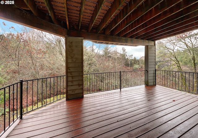 view of wooden terrace