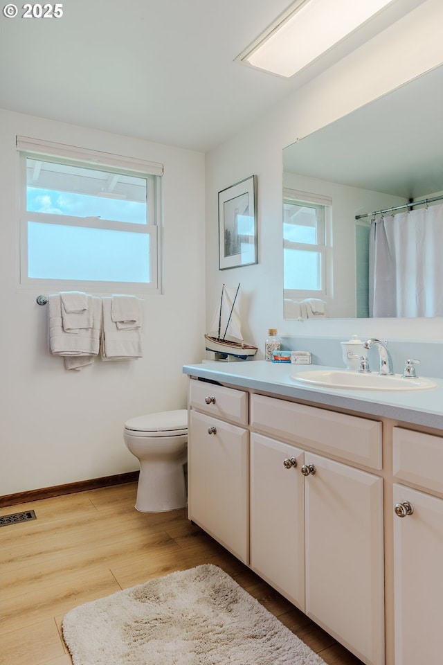12520 SW Prince Albert St, King City, OR 97224 - bathroom featuring vanity, healthy amount of natural light, and wood finished floors