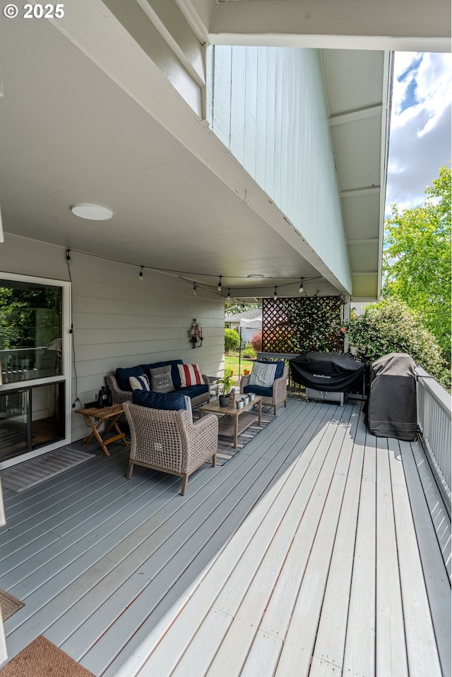 12520 SW Prince Albert St, King City, OR 97224 - wooden deck with outdoor lounge area