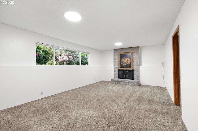 536 Kingswood Ave, Eugene, OR 97405 - unfurnished living room with carpet and a fireplace
