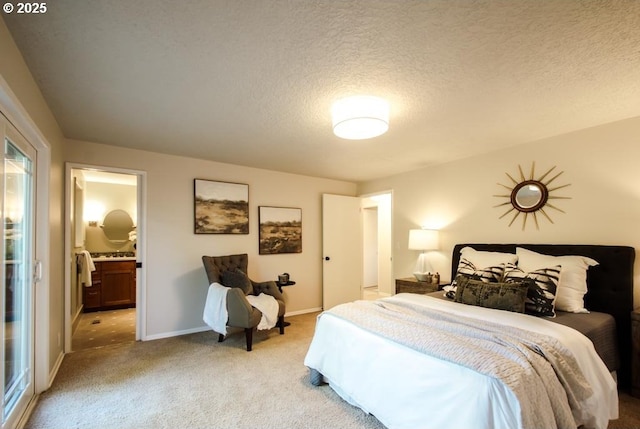 2440 SW Burbank Ave, Portland, OR 97225 - carpeted bedroom featuring a textured ceiling and ensuite bath