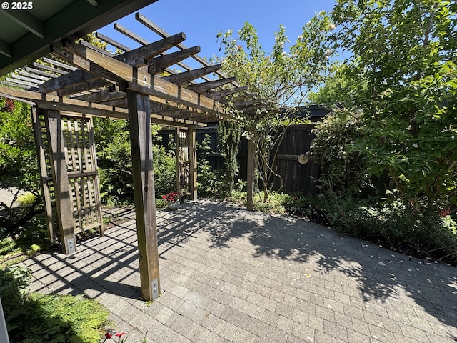 2440 SW Burbank Ave, Portland, OR 97225 - view of patio / terrace with a pergola