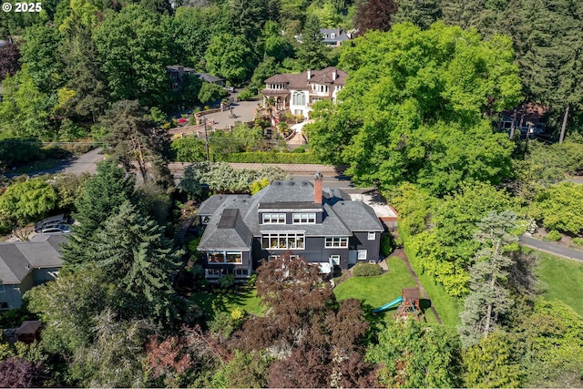 aerial view of property and surrounding area