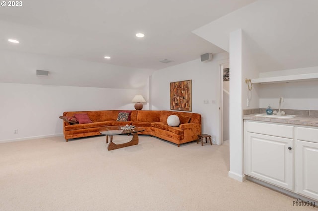 46769 Goodpasture Rd, Vida, OR 97488 - living area with light carpet, recessed lighting, and baseboards