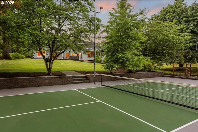 2350 SW Gregory Dr, West Linn, OR 97068 - view of tennis court featuring a lawn