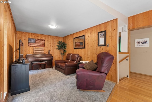 62436 Mink Ln, Summerville, OR 97876 - living room featuring wood walls and wood finished floors