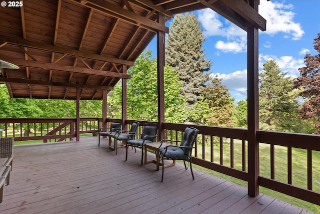 62436 Mink Ln, Summerville, OR 97876 - view of wooden deck