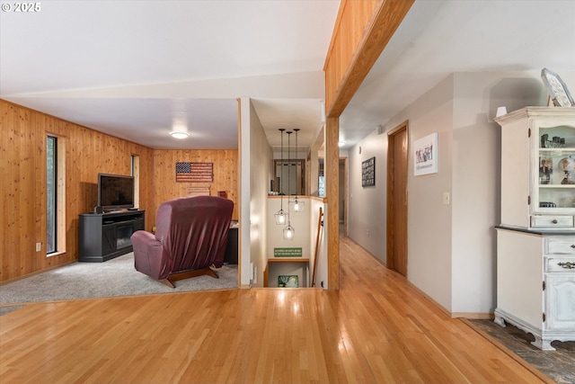 62436 Mink Ln, Summerville, OR 97876 - living room featuring wood finished floors and wooden walls