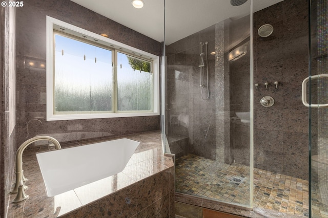 22767 SW Saunders Dr, Sherwood, OR 97140 - bathroom with a stall shower, a garden tub, and a sink
