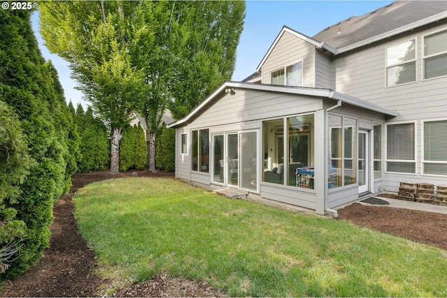 22767 SW Saunders Dr, Sherwood, OR 97140 - view of green lawn featuring a sunroom