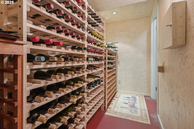 wine area with baseboards