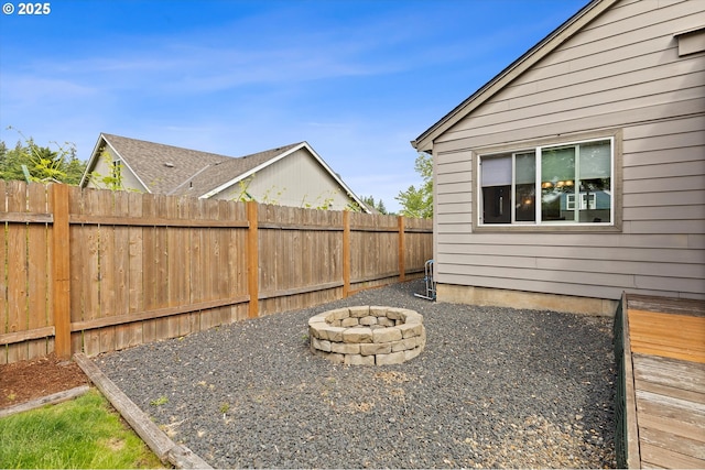 14644 SE Sterling Ct, Clackamas, OR 97015 - view of patio / terrace featuring a fire pit