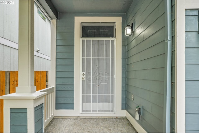 view of doorway to property