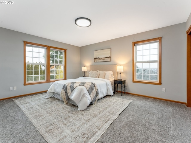 bedroom with carpet