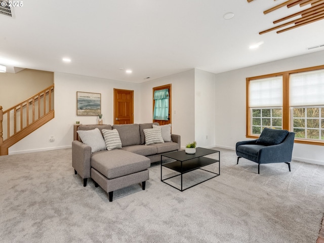 view of carpeted living room