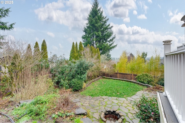 view of yard with a patio