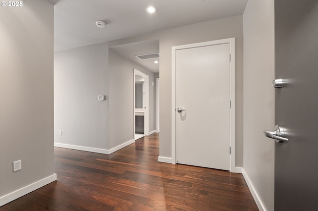 1930 S River Dr Unit W504, Portland, OR 97201 - hall with wood-type flooring, baseboards, and recessed lighting