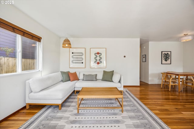 5515 SE 62nd Ave, Portland, OR 97206 - living area with wood finished floors and baseboards