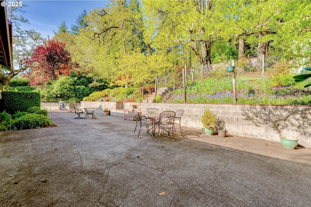 3290 Fillmore St, Eugene, OR 97405 - view of patio featuring outdoor dining space