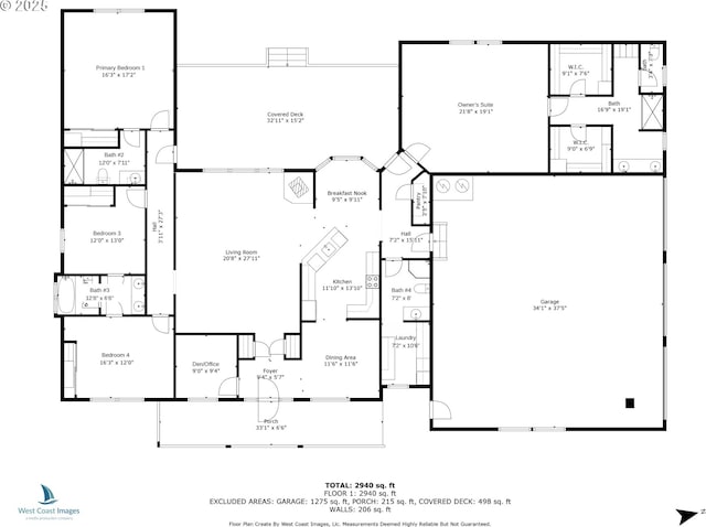 95245 N Bank Rogue River Rd, Gold Beach, OR 97444 - view of floor plan / room layout
