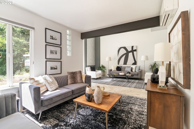 1368 Boca Ratan Dr, Lake Oswego, OR 97034 - living area featuring healthy amount of natural light and a wall unit AC