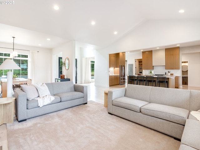 215 Cowlitz Vista Rd, Toledo, WA 98591 - living area with recessed lighting and vaulted ceiling