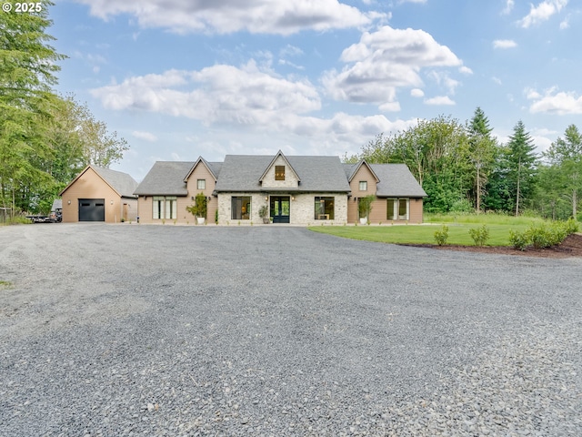215 Cowlitz Vista Rd, Toledo, WA 98591 - view of front facade with driveway, a front yard, and a garage