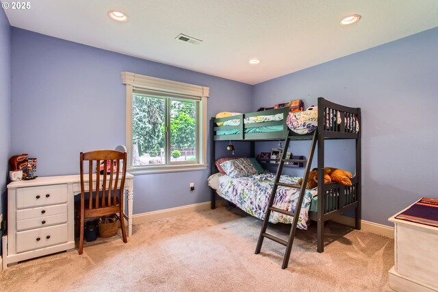 10588 Crosby Rd NE, Woodburn, OR 97071 - bedroom with carpet, baseboards, recessed lighting, and a desk