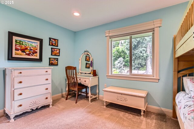 10588 Crosby Rd NE, Woodburn, OR 97071 - home office with carpet floors, baseboards, and recessed lighting