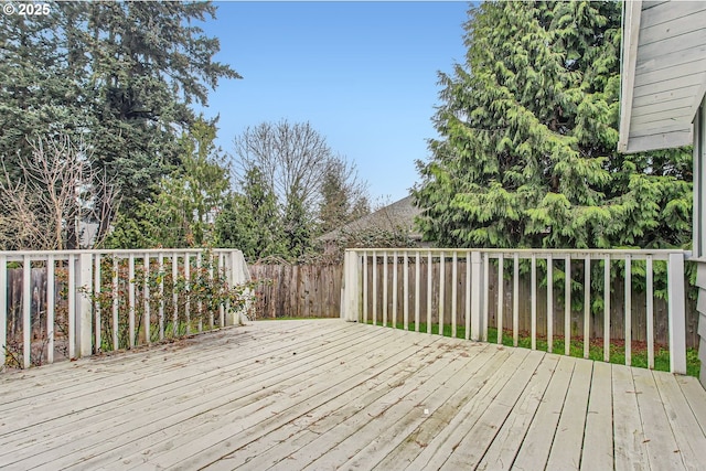 wooden deck with fence