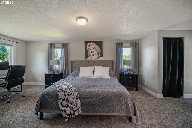 1552 59th Ave SE, Salem, OR 97317 - carpeted bedroom with multiple windows, baseboards, and a textured ceiling