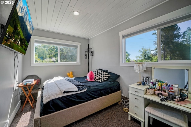 1552 59th Ave SE, Salem, OR 97317 - bedroom with carpet, wooden ceiling, and recessed lighting