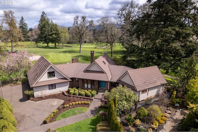 863 Fairway View Dr, Eugene, OR 97401 - aerial view of property and surrounding area featuring a tree filled landscape and a golf course