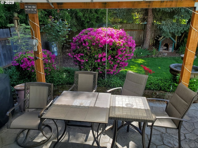 view of patio / terrace featuring outdoor dining space