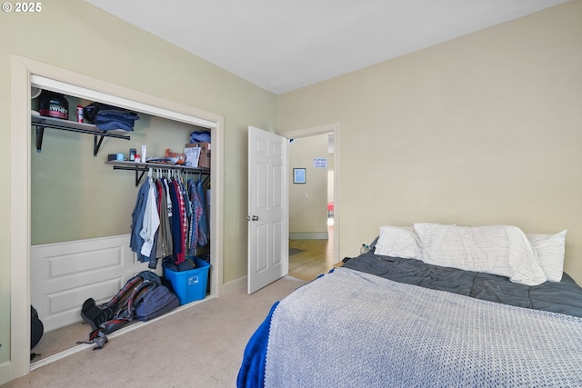 15111 Oyer Dr, Oregon City, OR 97045 - carpeted bedroom with a closet and wainscoting