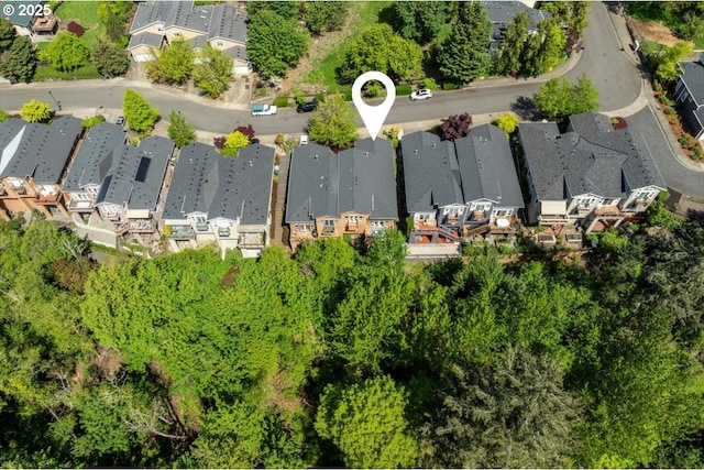 aerial view featuring a residential view