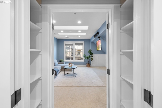 3646 SW Baird St Unit 3, Portland, OR 97219 - spacious closet featuring carpet and a skylight