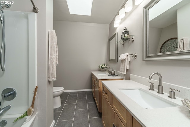 20256 S Swank Rd, Colton, OR 97017 - full bath featuring a sink, tile patterned flooring, a skylight, and two vanities
