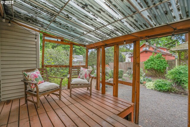 view of sunroom