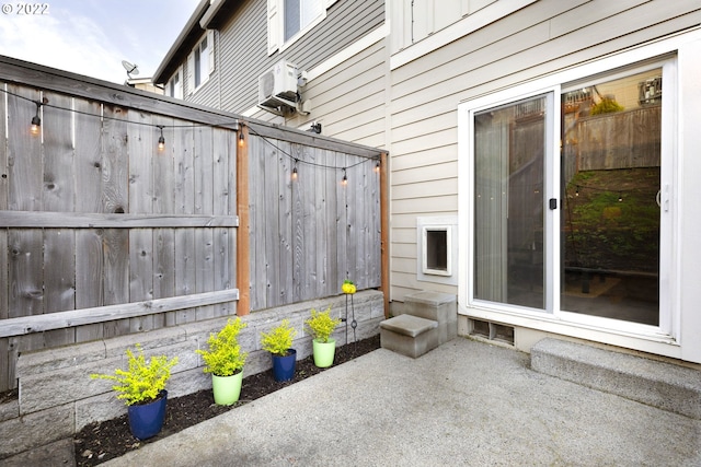 view of patio featuring cooling unit