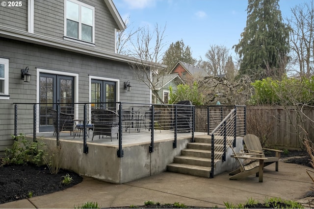 view of patio with fence