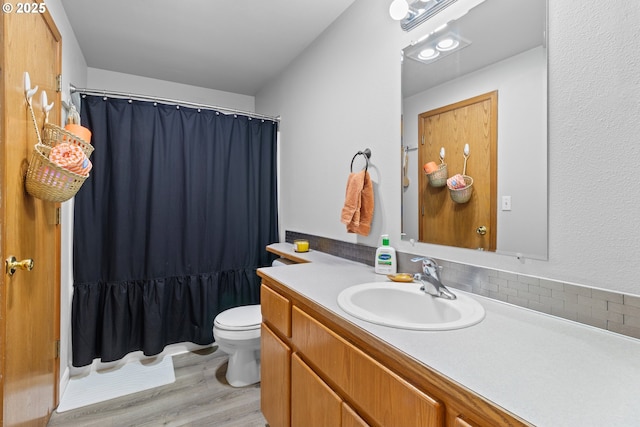 15302 NE 88th St, Vancouver, WA 98682 - full bath featuring vanity, wood finished floors, and a shower with shower curtain