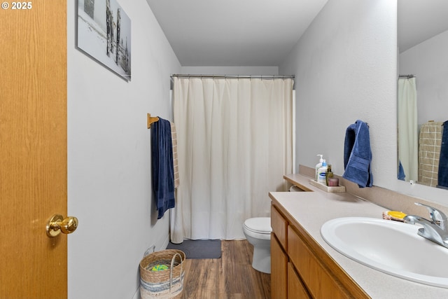 15302 NE 88th St, Vancouver, WA 98682 - full bathroom featuring vanity, wood finished floors, and curtained shower