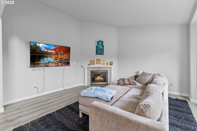 15302 NE 88th St, Vancouver, WA 98682 - living room with wood finished floors and a tile fireplace