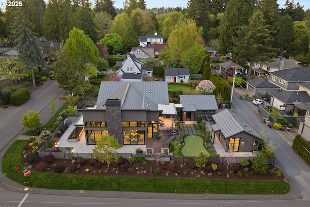 birds eye view of property featuring a residential view