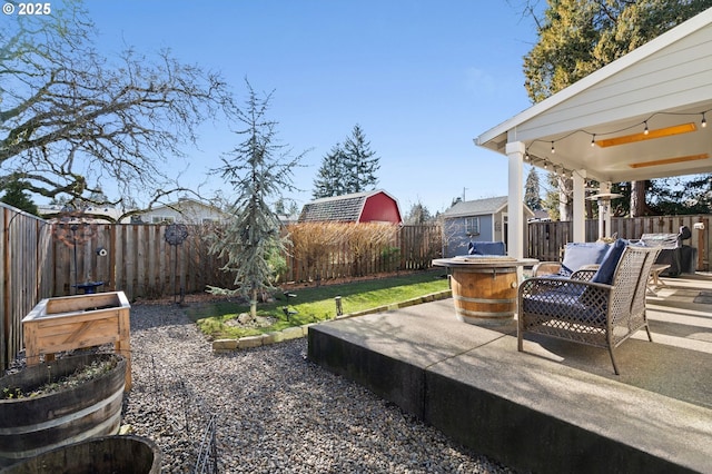 view of yard with a patio and an outdoor hangout area