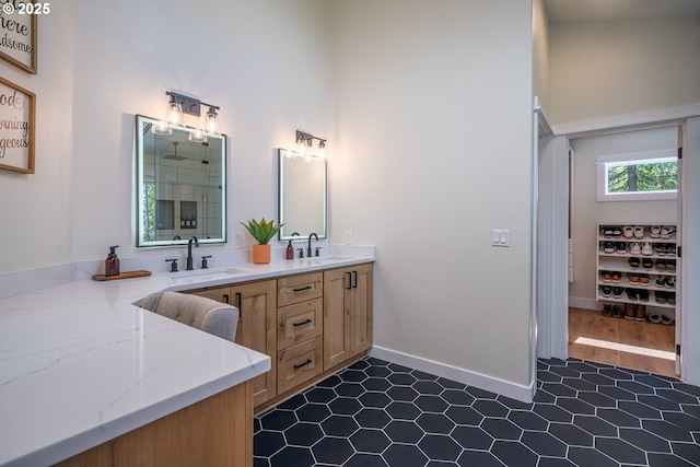 8751 SW 194th Pl, Beaverton, OR 97007 - full bath featuring double vanity and baseboards