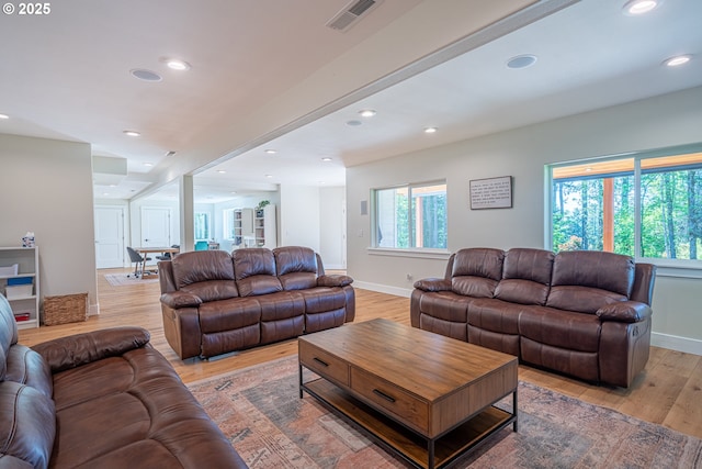 8751 SW 194th Pl, Beaverton, OR 97007 - living room with recessed lighting and light wood-style floors