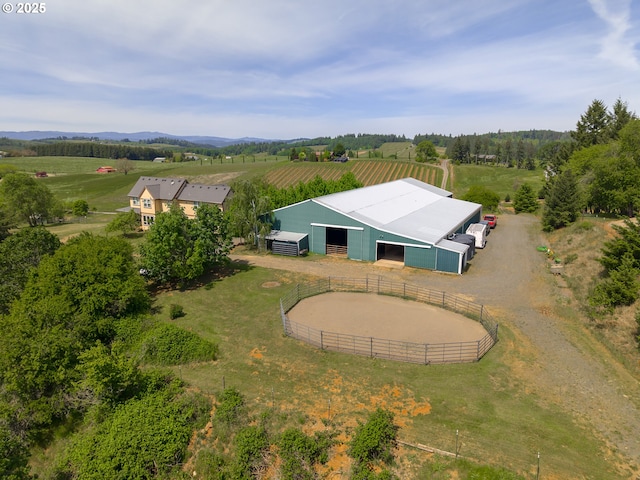 aerial view of sparsely populated area