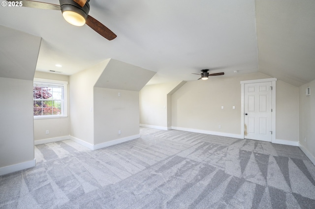 50 W Taylor St, Carlton, OR 97111 - bonus room with a ceiling fan, carpet floors, lofted ceiling, and baseboards